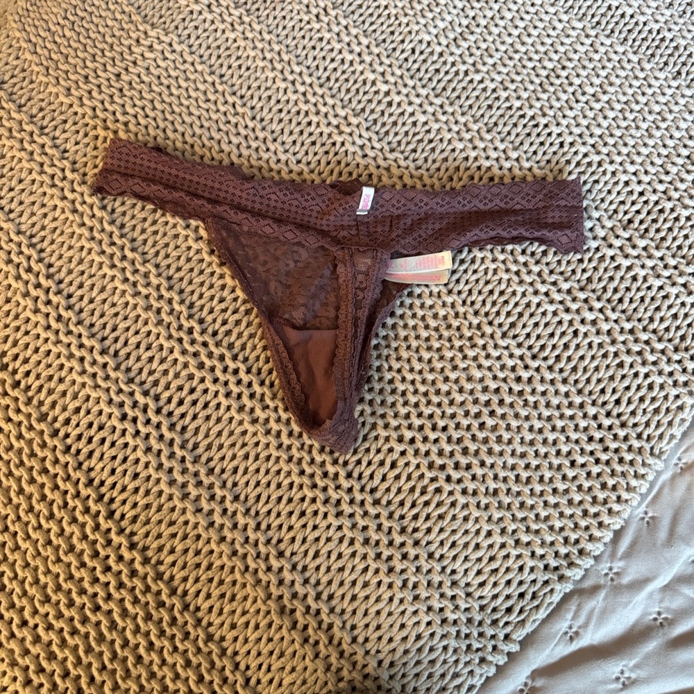 PINK Victoria's Secret Brown Lace Lingerie